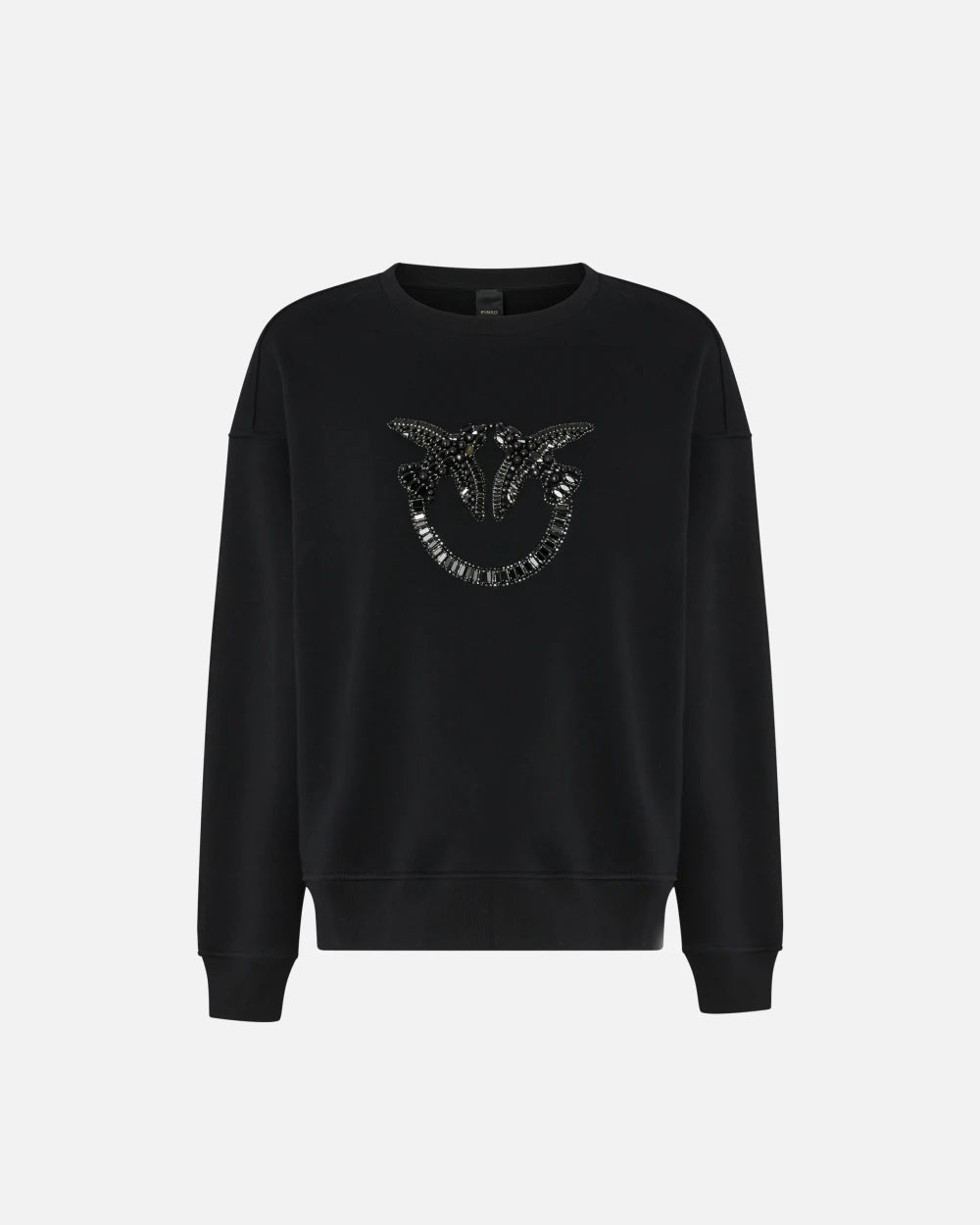 PKO-100534 NELLY BLACK JEWEL LOGO SWEATSHIRT