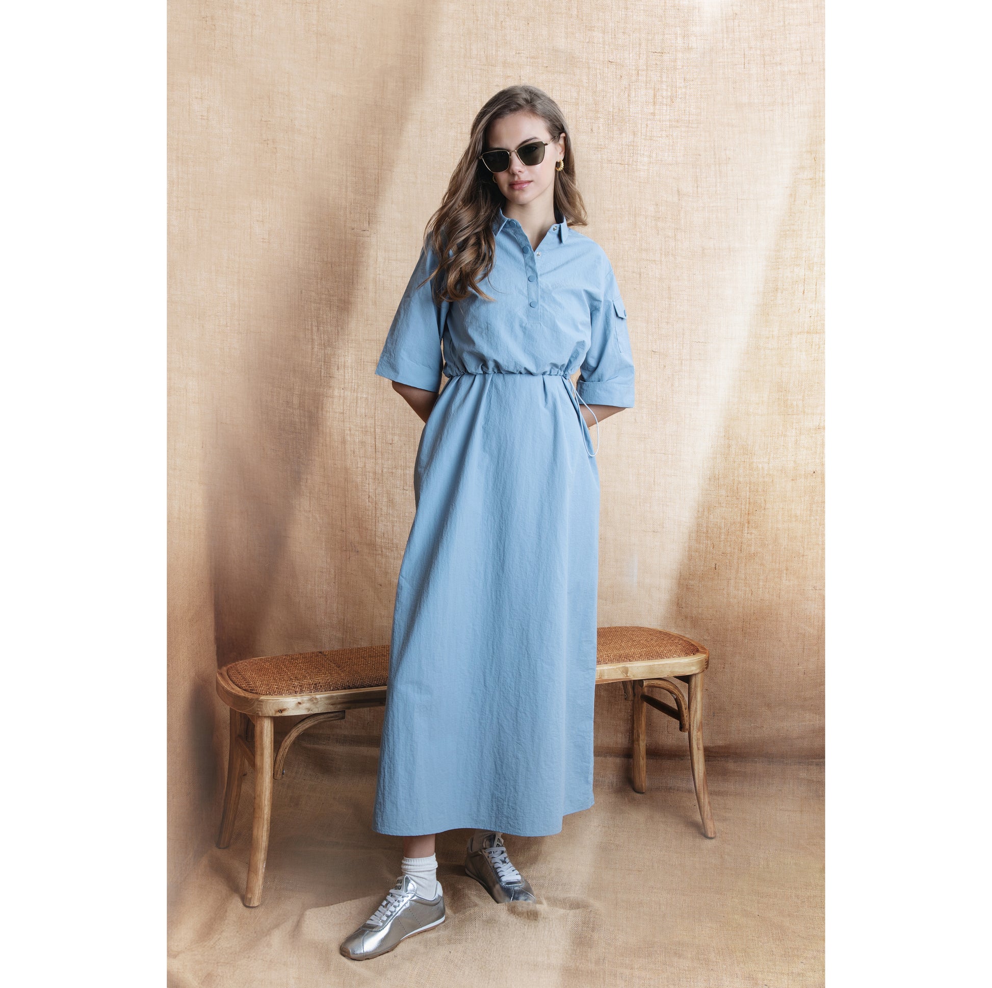 NUE-NUS4529 BLUE LYLAH BLOUSE