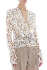A0212 WHITE LACE BLOUSE