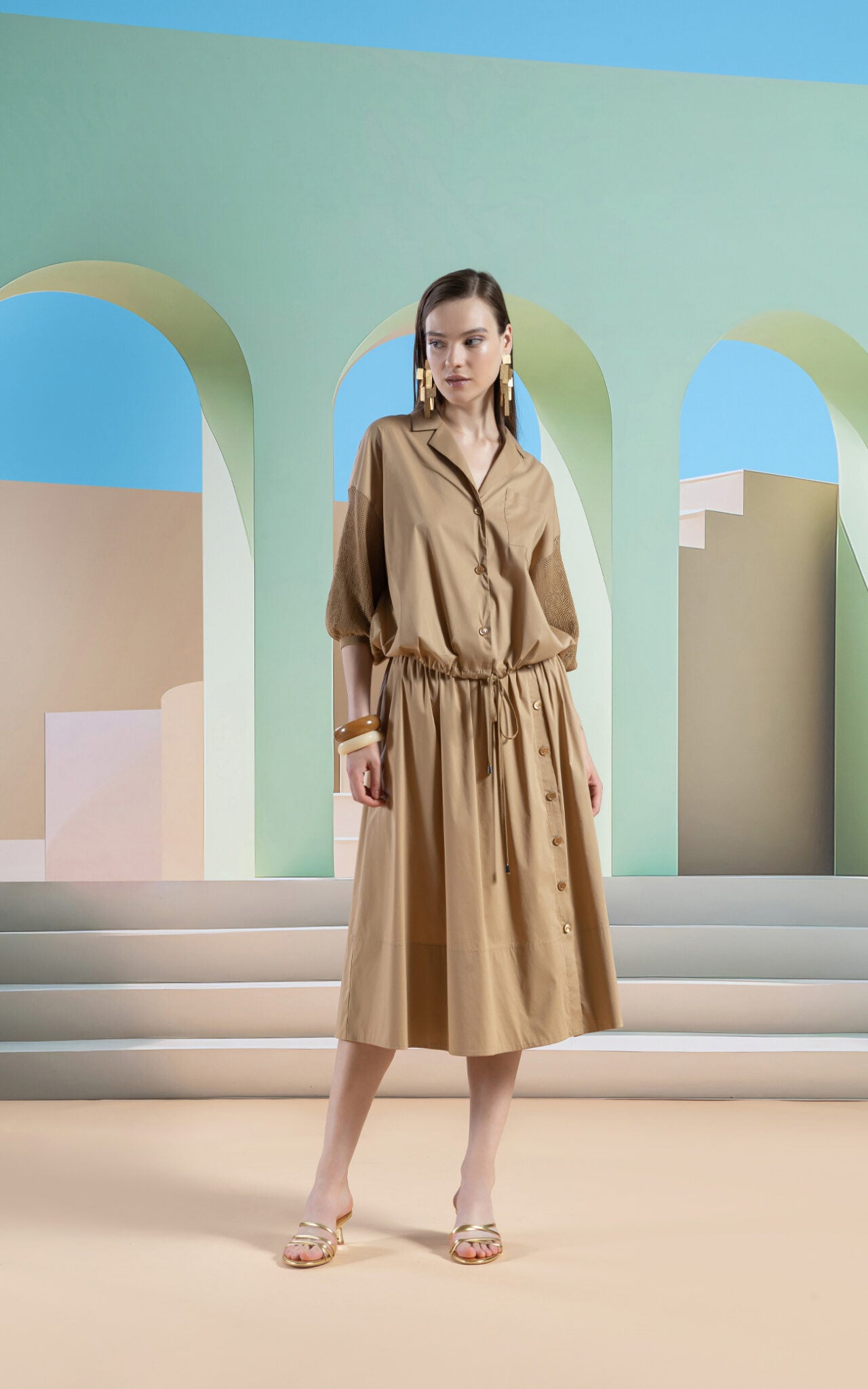 SHS-30 3043/P CAMEL SHIRT