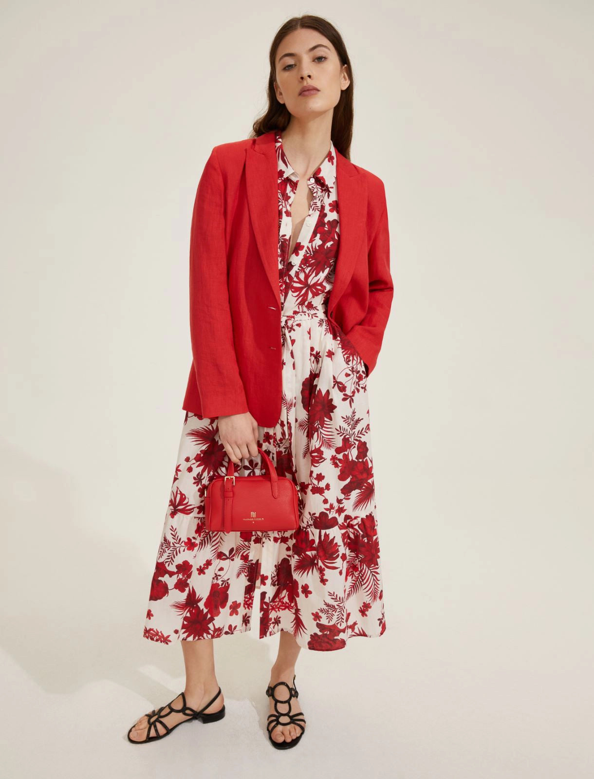 EBM-25152214 TISANA PRINTED TROPICAL DRESS