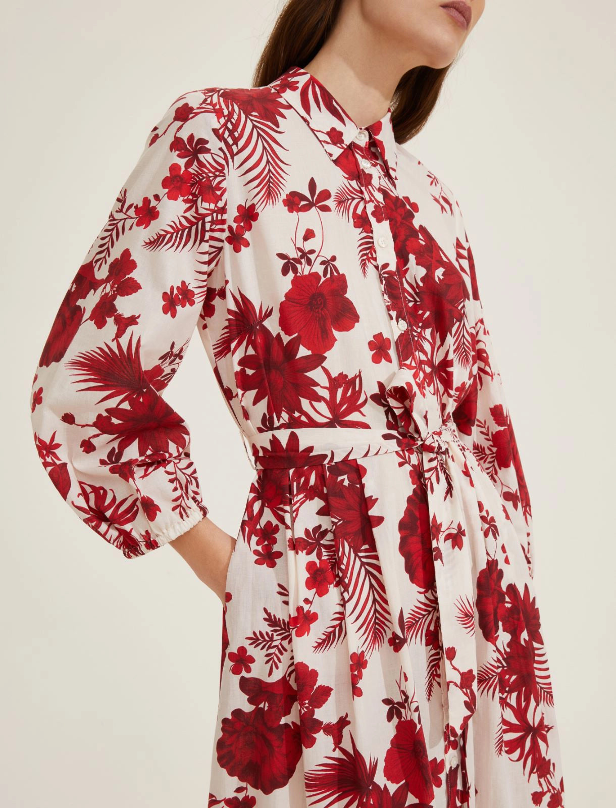 EBM-25152214 TISANA PRINTED TROPICAL DRESS