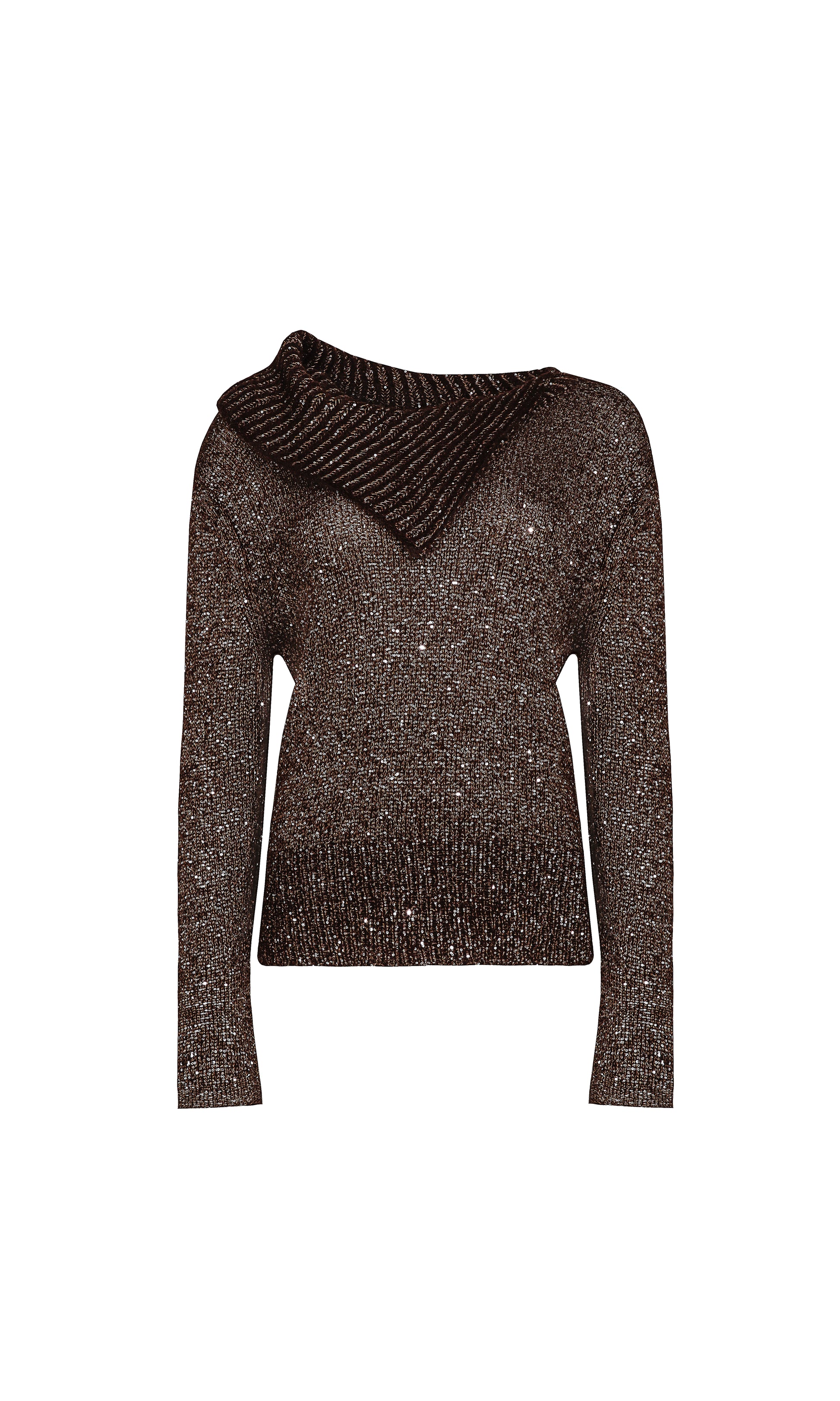 D. EXTERIOR -59328 BROWN KNIT TOP