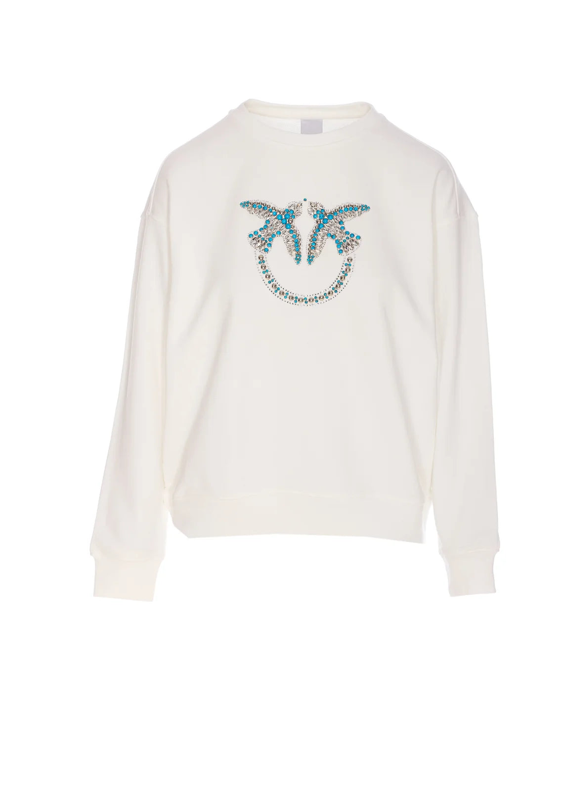 PKO-100534 NELLY WHITE JEWEL LOGO SWEATSHIRT