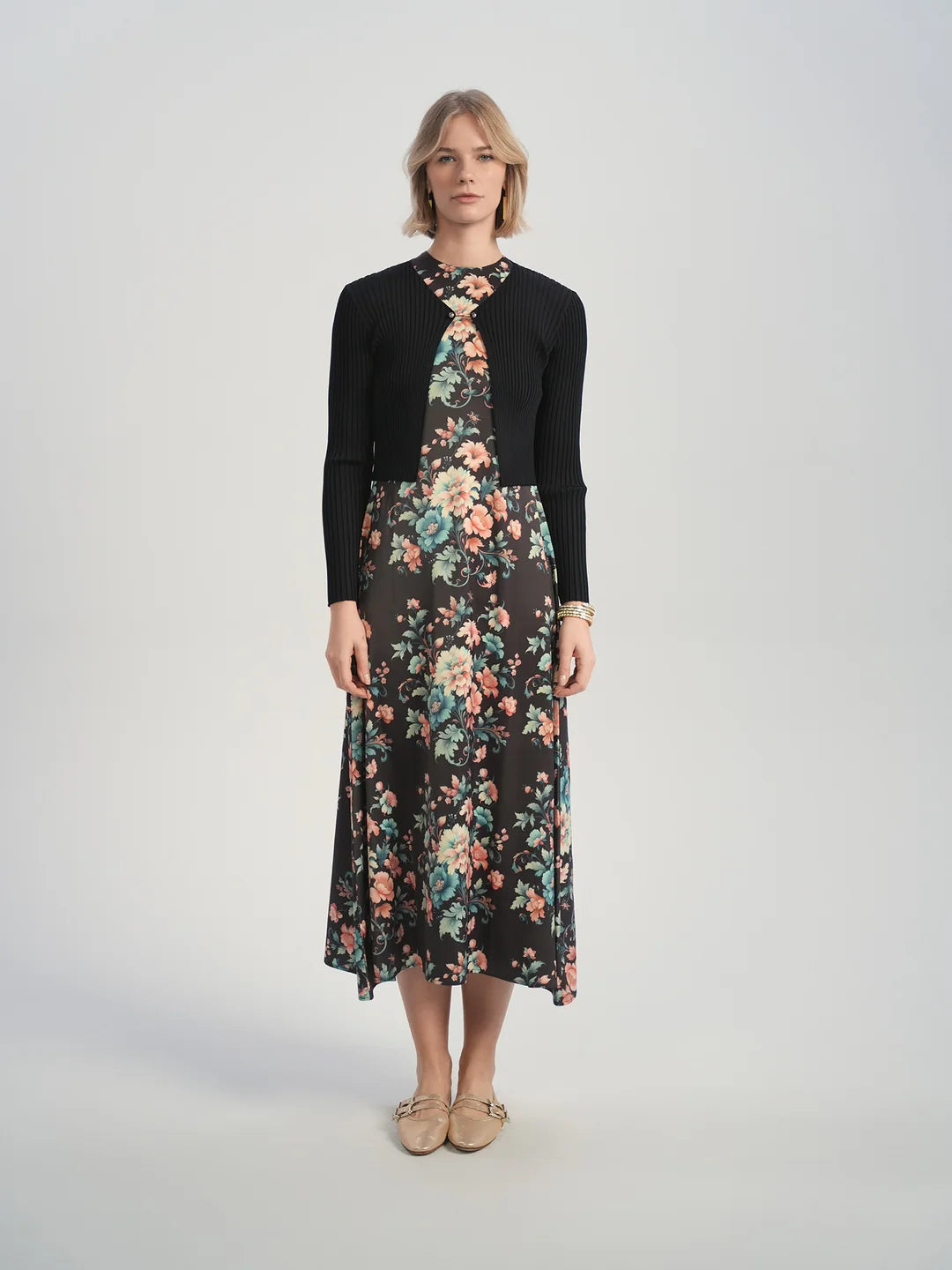 ALZ-T573 BLACK HELEN CARDIGAN