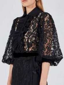 CTE-ST137 485 BLACK LACE BLOUSE