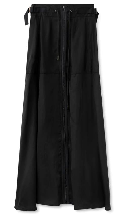 INO-M2-1723 KHAKI ELASTIC WAIST SKIRT main image 0