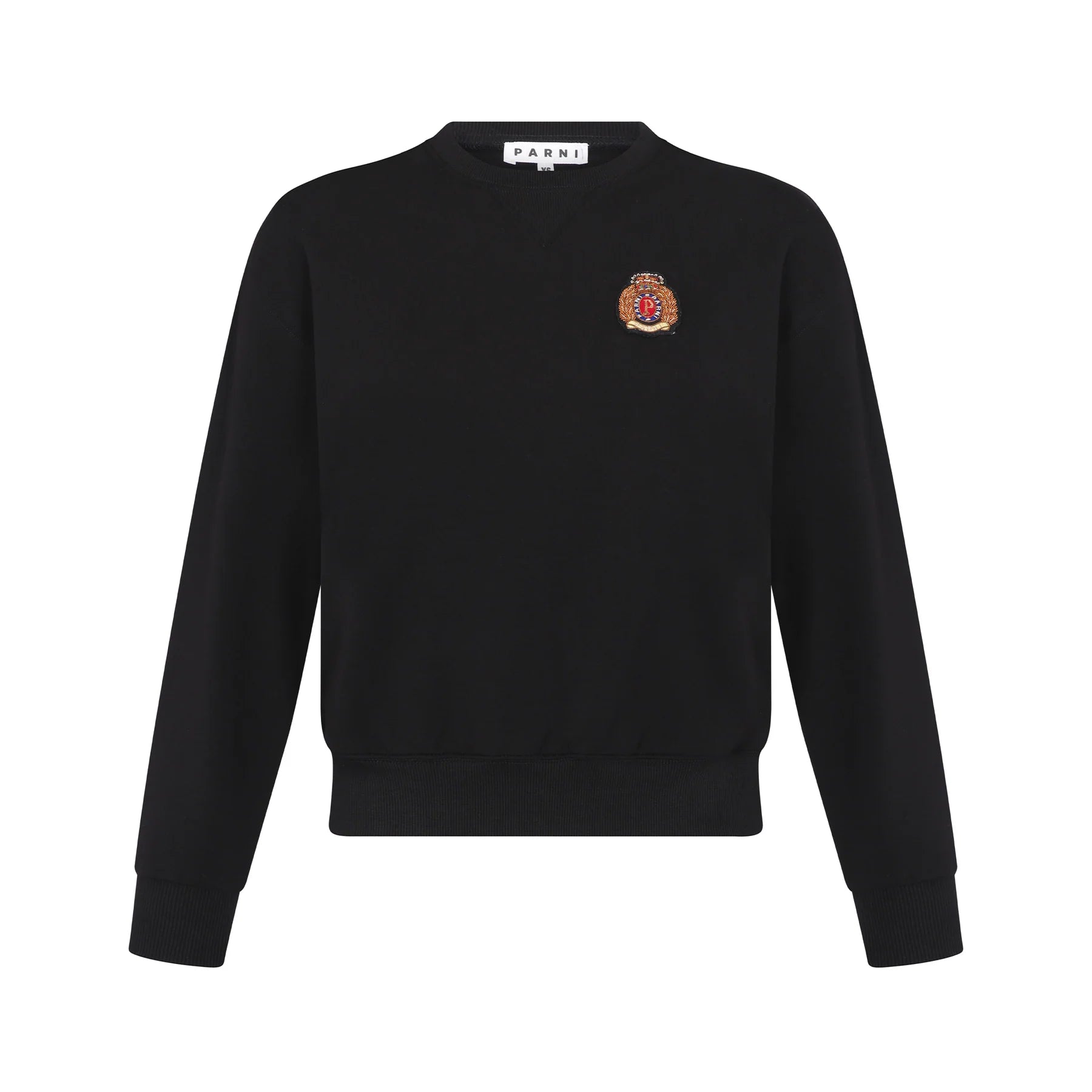 PAR-T398 BLACK EMBLEM SWEATSHIRT