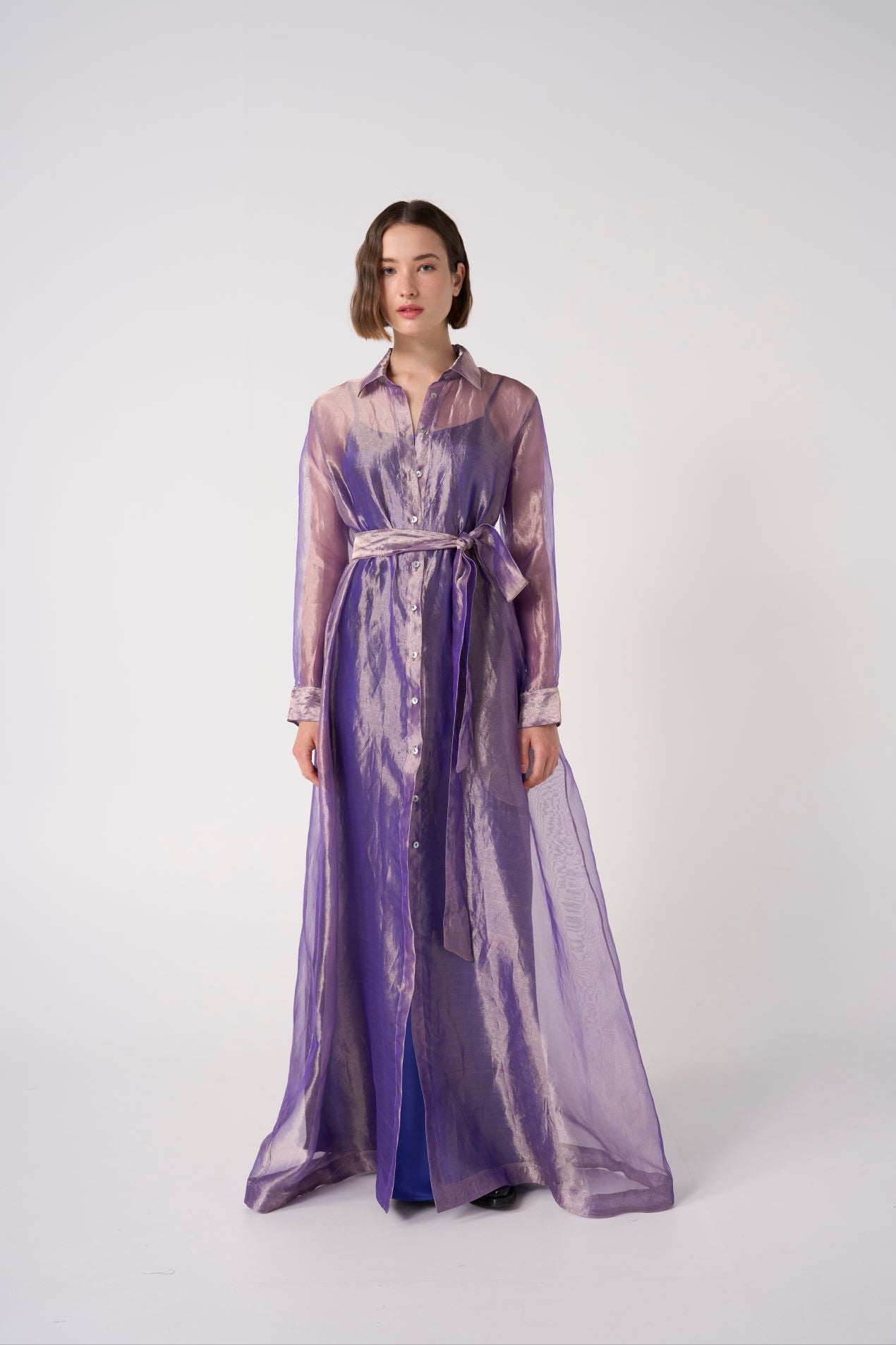 EVG-VALERIE PURPLE ORGANZA DRESS