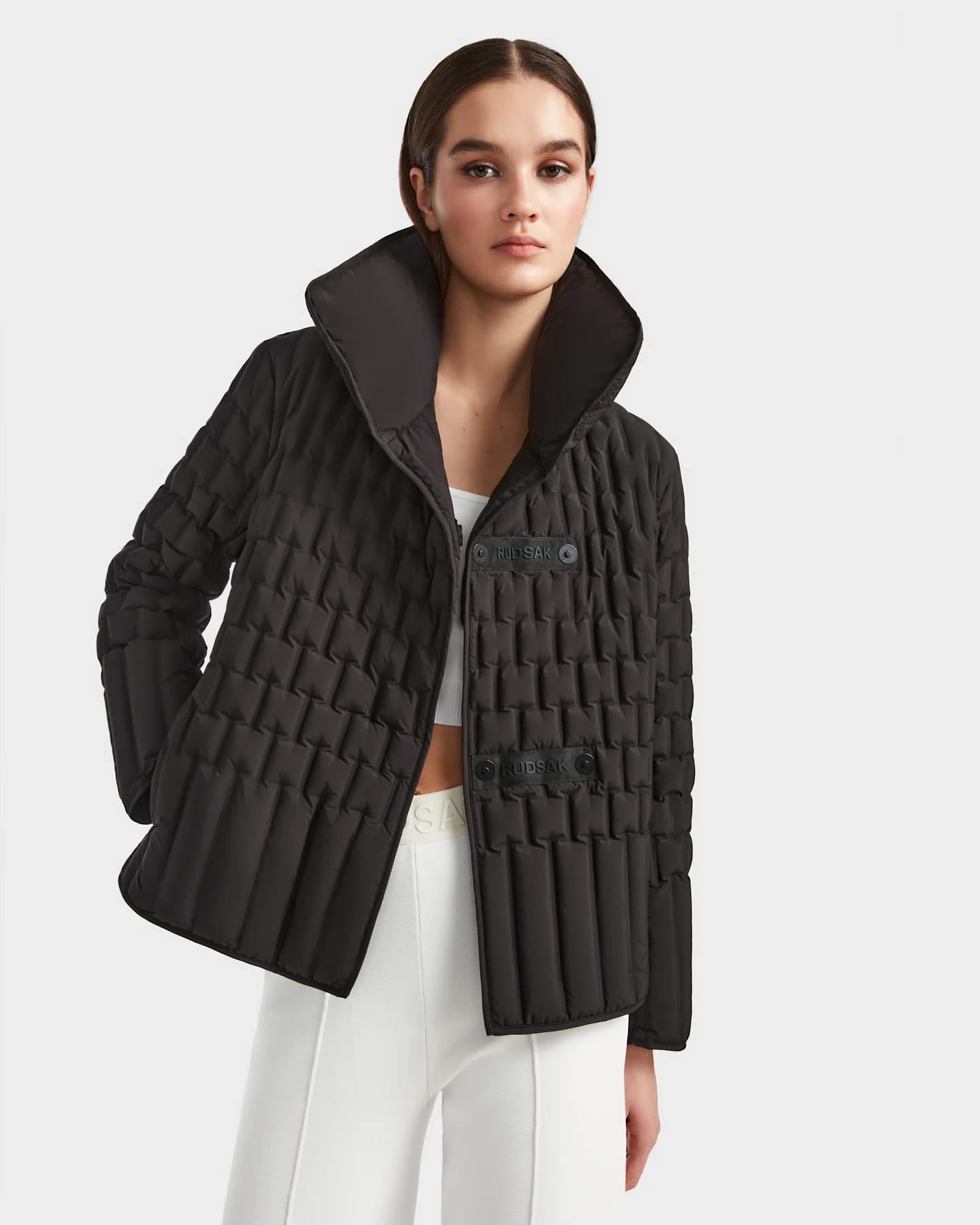 RUD-8124024 RISA BLACK QUILTED JACKET