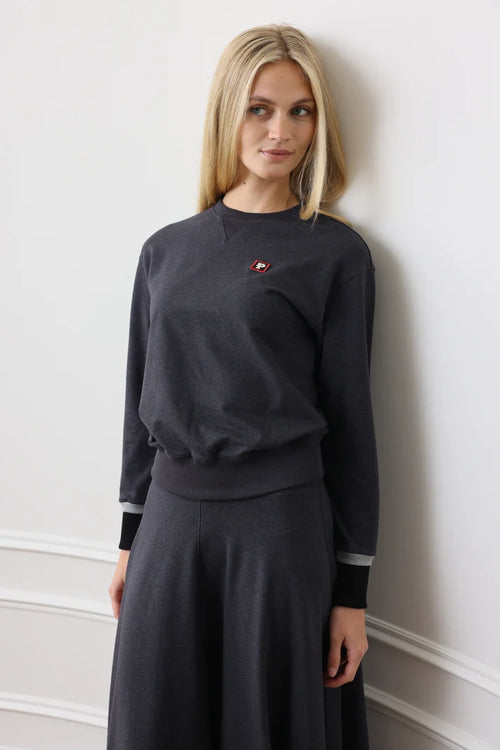 PAR-T570 GREY BASIC PATCH SWEATSHIRT