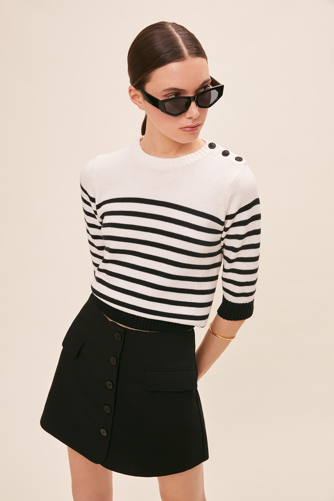 SUN-S24M01340 PEROZA BLK&WHT TOP