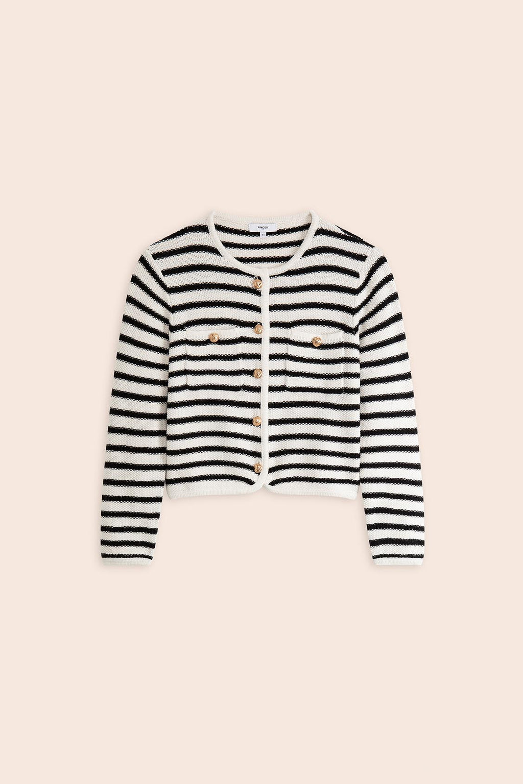 SUN-S24M02079 GIANY CRM&BLK CARDIGAN