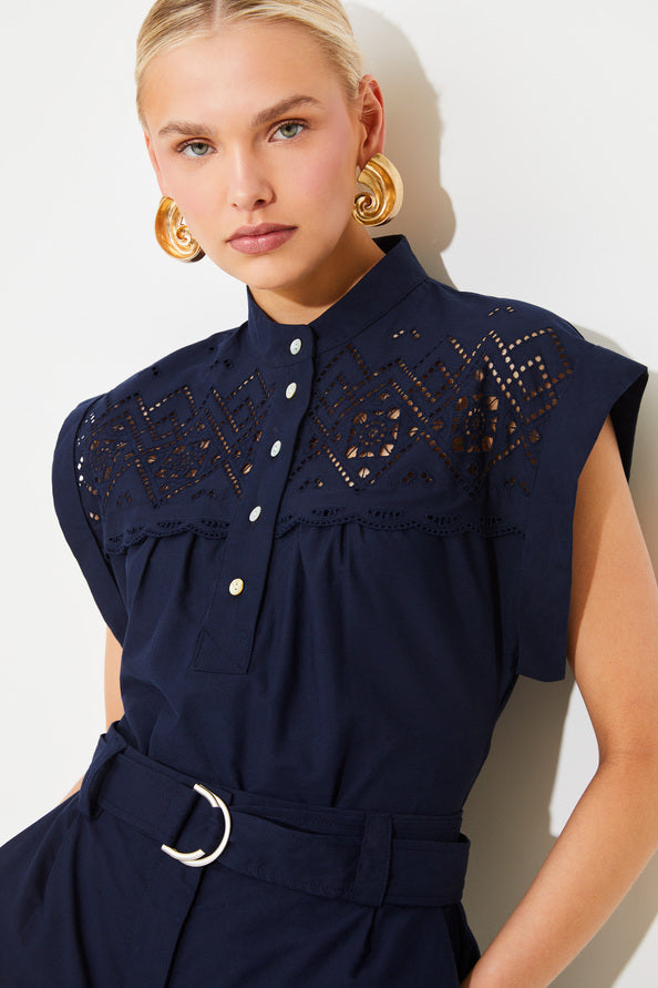 SUN-S25C07032 LUDY BLACK SHIRT