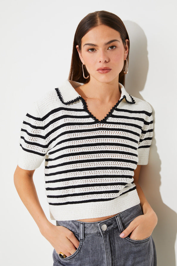 SUN-S25M01347 PABLONI STRIPED TOP