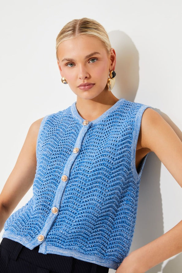 SUN-S25M02352 GEMI BLUE VEST