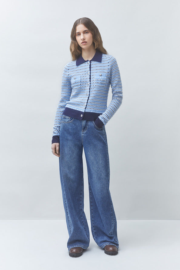 SUN-GUALEM BLUE COLLAR CARDIGAN