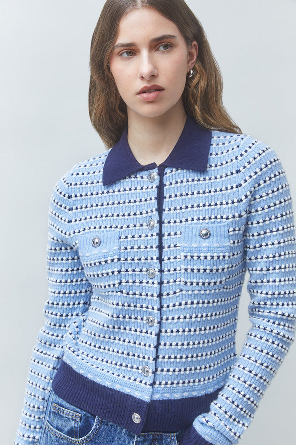 SUN-GUALEM BLUE COLLAR CARDIGAN