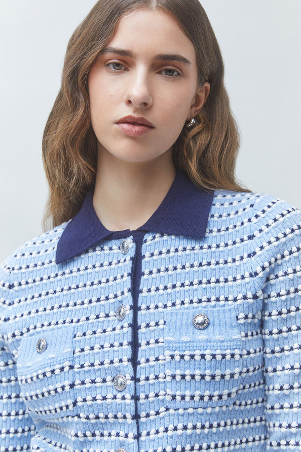 SUN-GUALEM BLUE COLLAR CARDIGAN