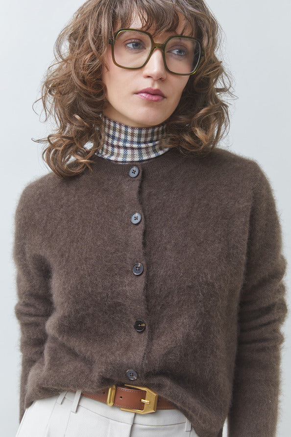 SUN-GALINA BROWN CARDIGAN