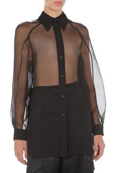 ABF-V0227 BEIGE ORGANZA CHIFFON BLOUSE