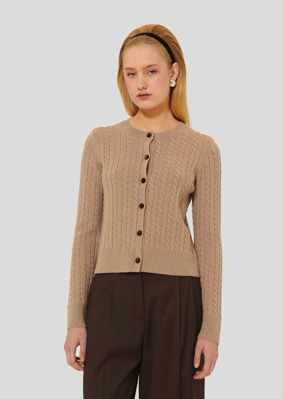 TAJ-TUGIM02TU649 GASPARD STONE CARDIGAN