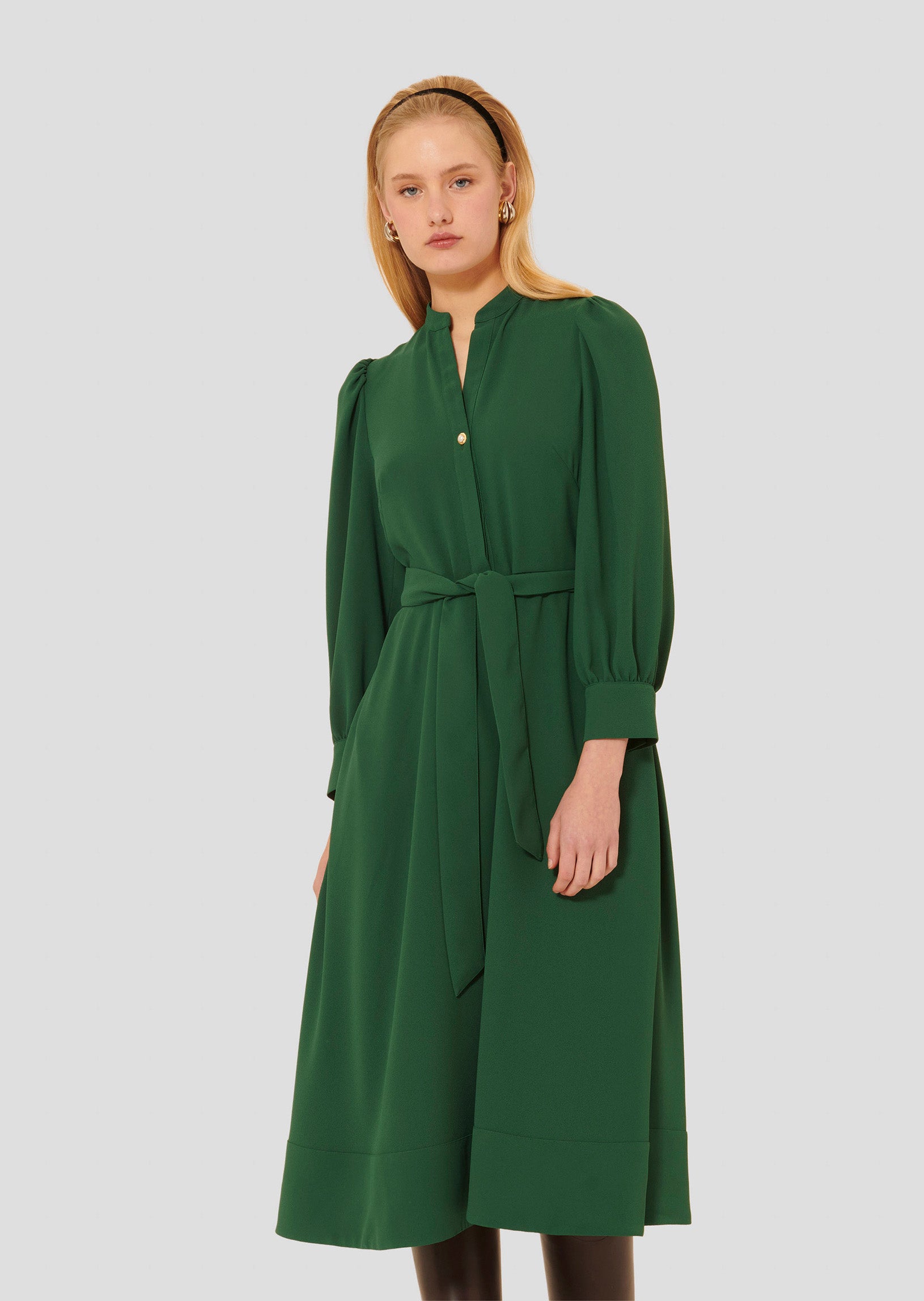 TAJ-TUROB76TU331 RIVOLTINA GREEN DRESS