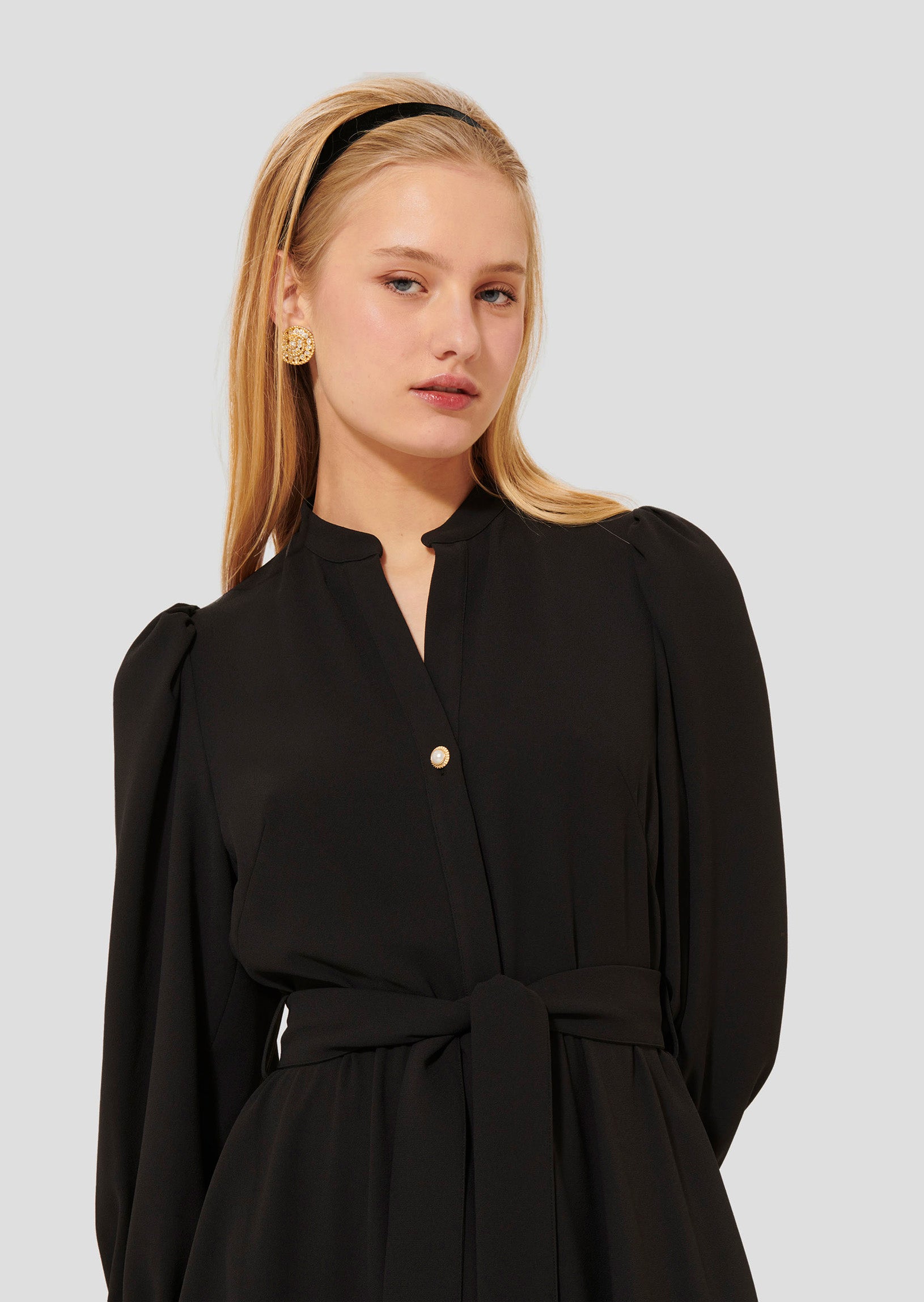 TAJ-TUROB76TU331 RIVOLTINA CHARCOAL DRESS