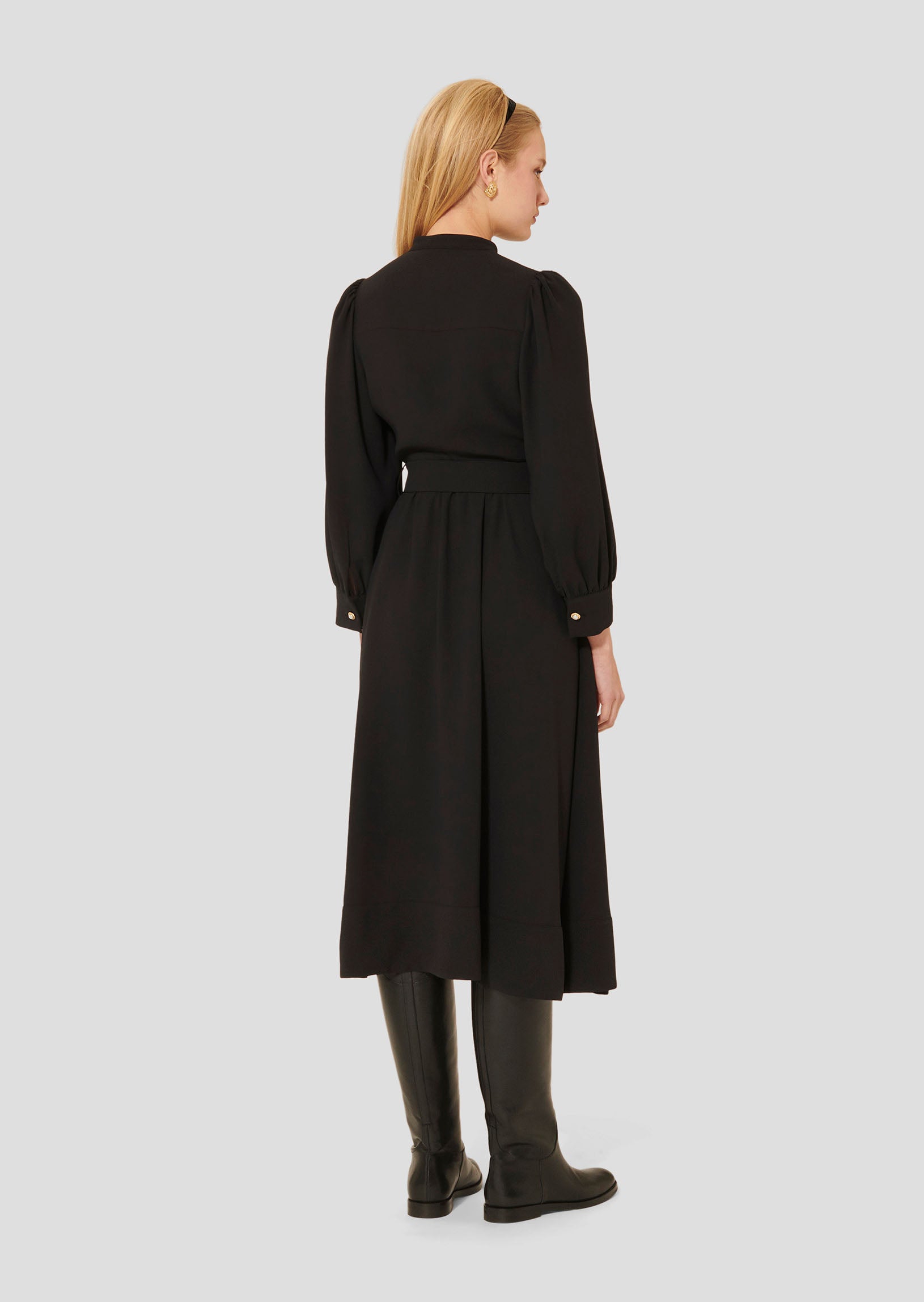 TAJ-TUROB76TU331 RIVOLTINA CHARCOAL DRESS