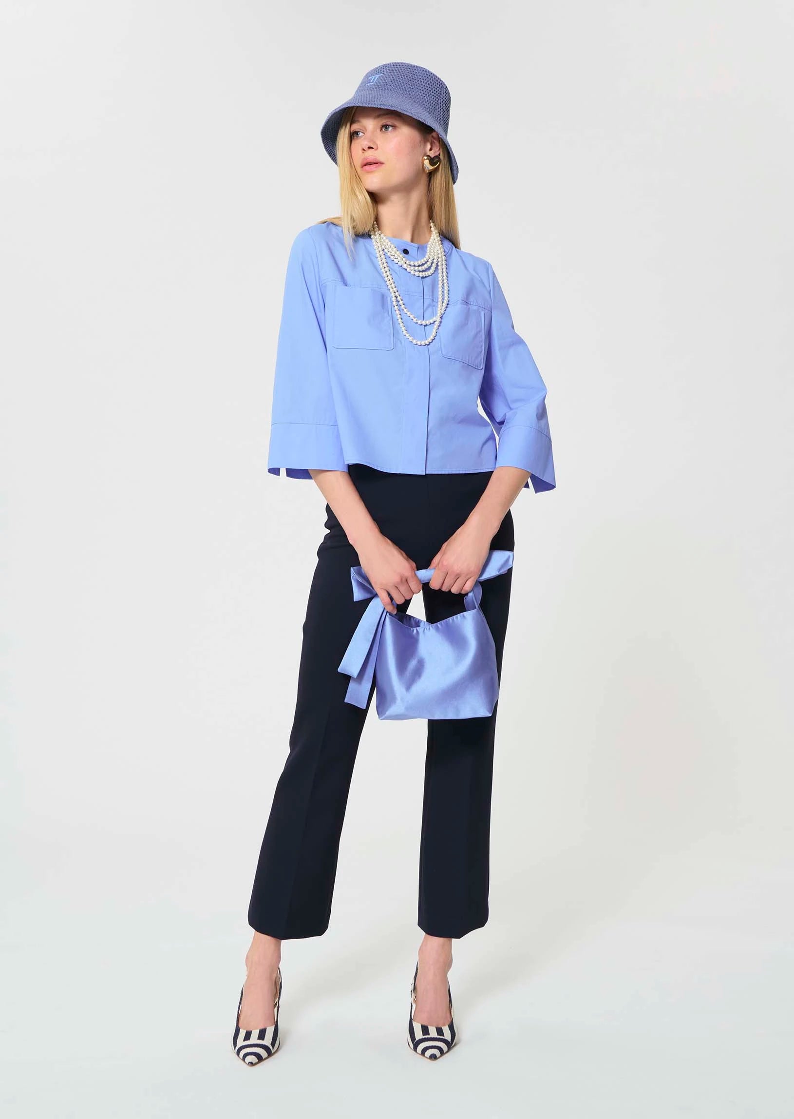 TAJ-CLOE SKY BLUE BLOUSE
