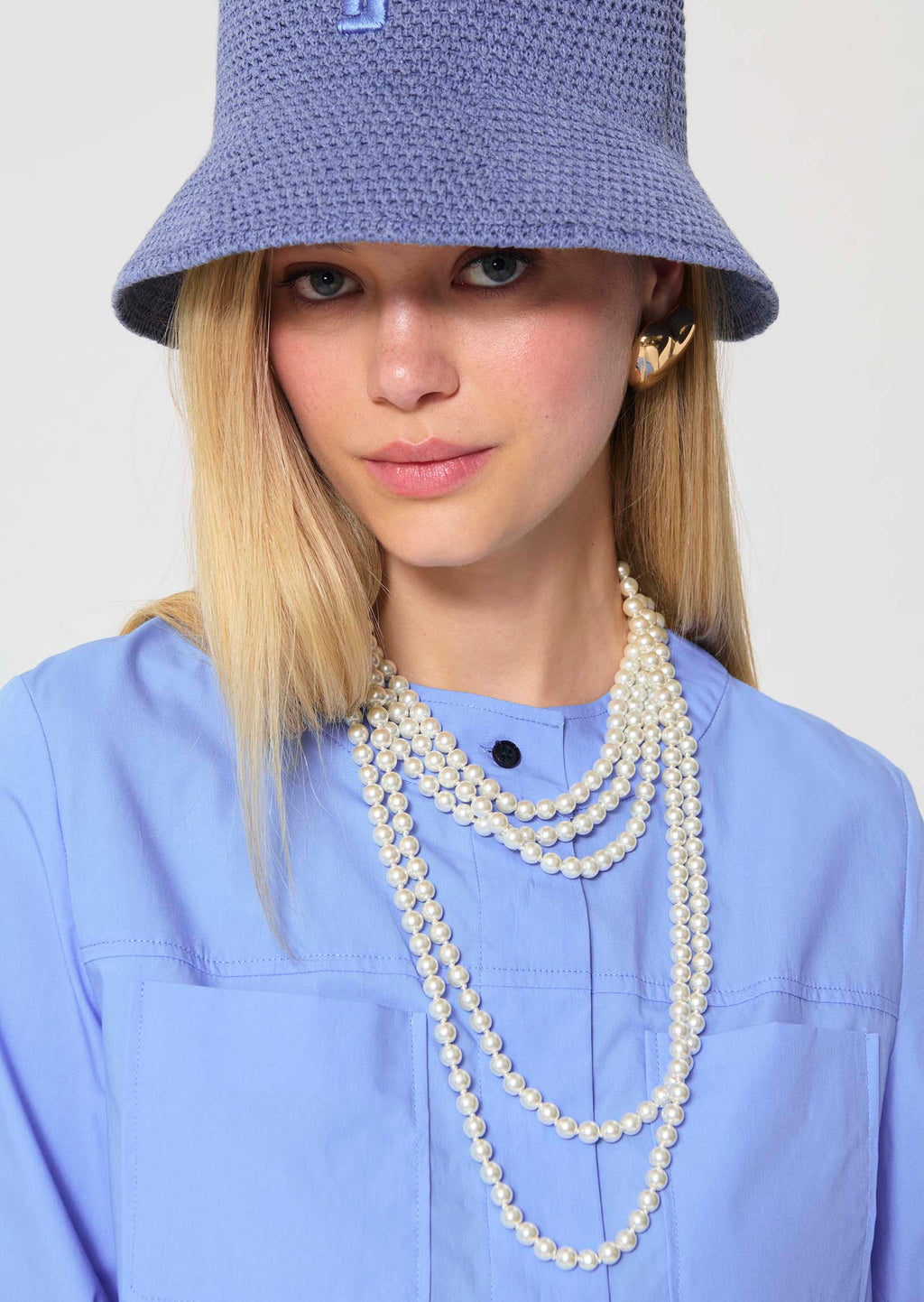 TAJ-CLOE SKY BLUE BLOUSE