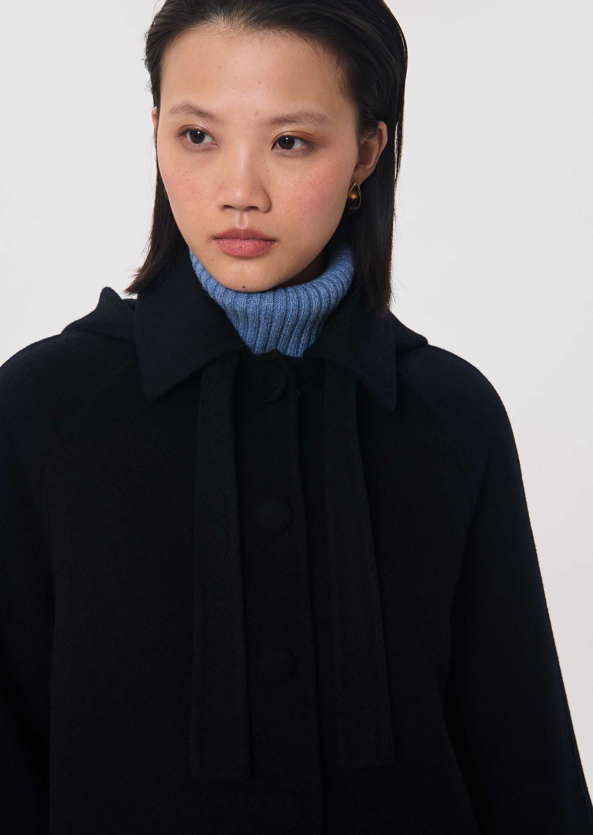 TAJ-MATTEO NAVY WOOL COAT