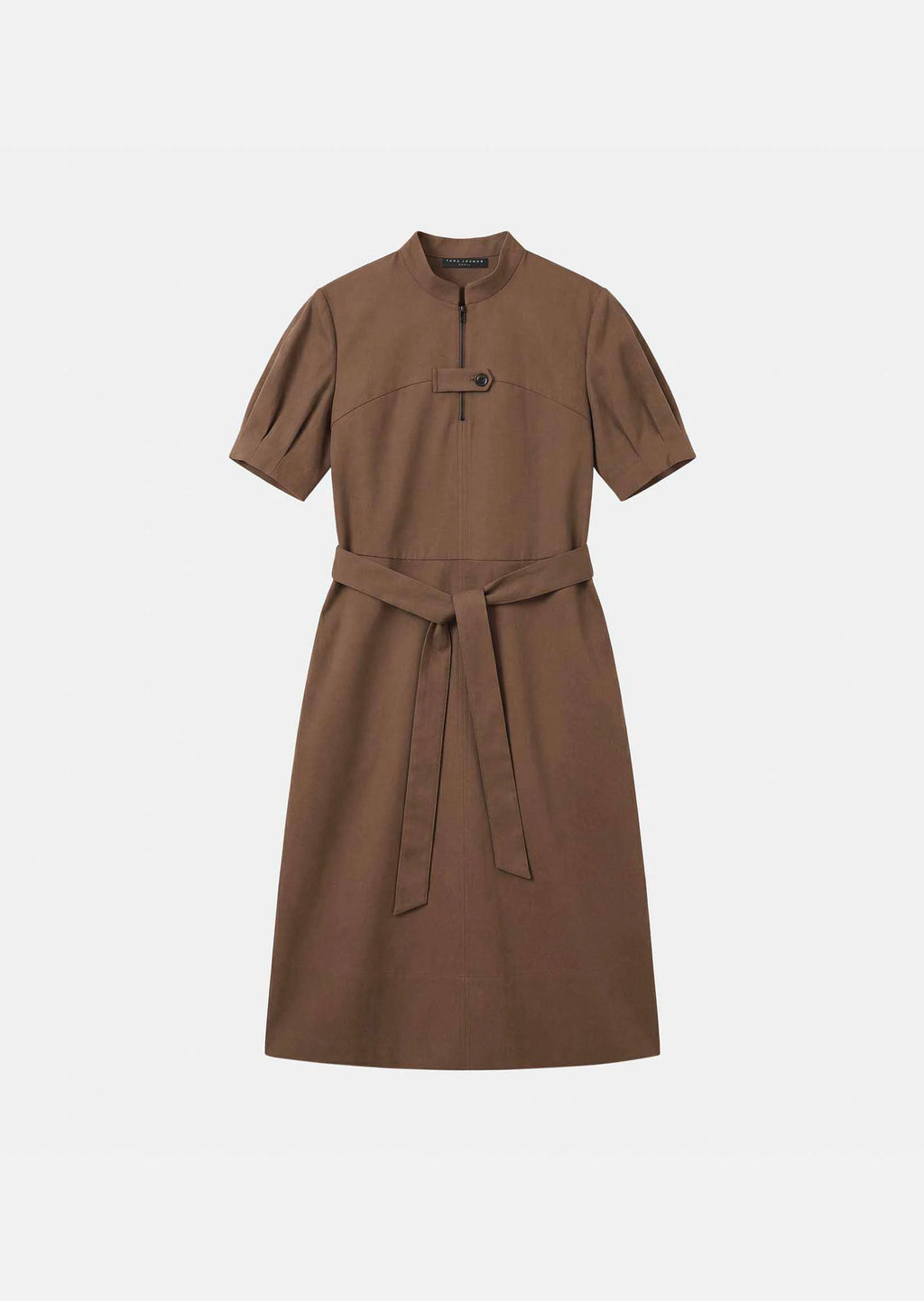 TAJ-RICK TAUPE SHORT SLEEVE DRESS