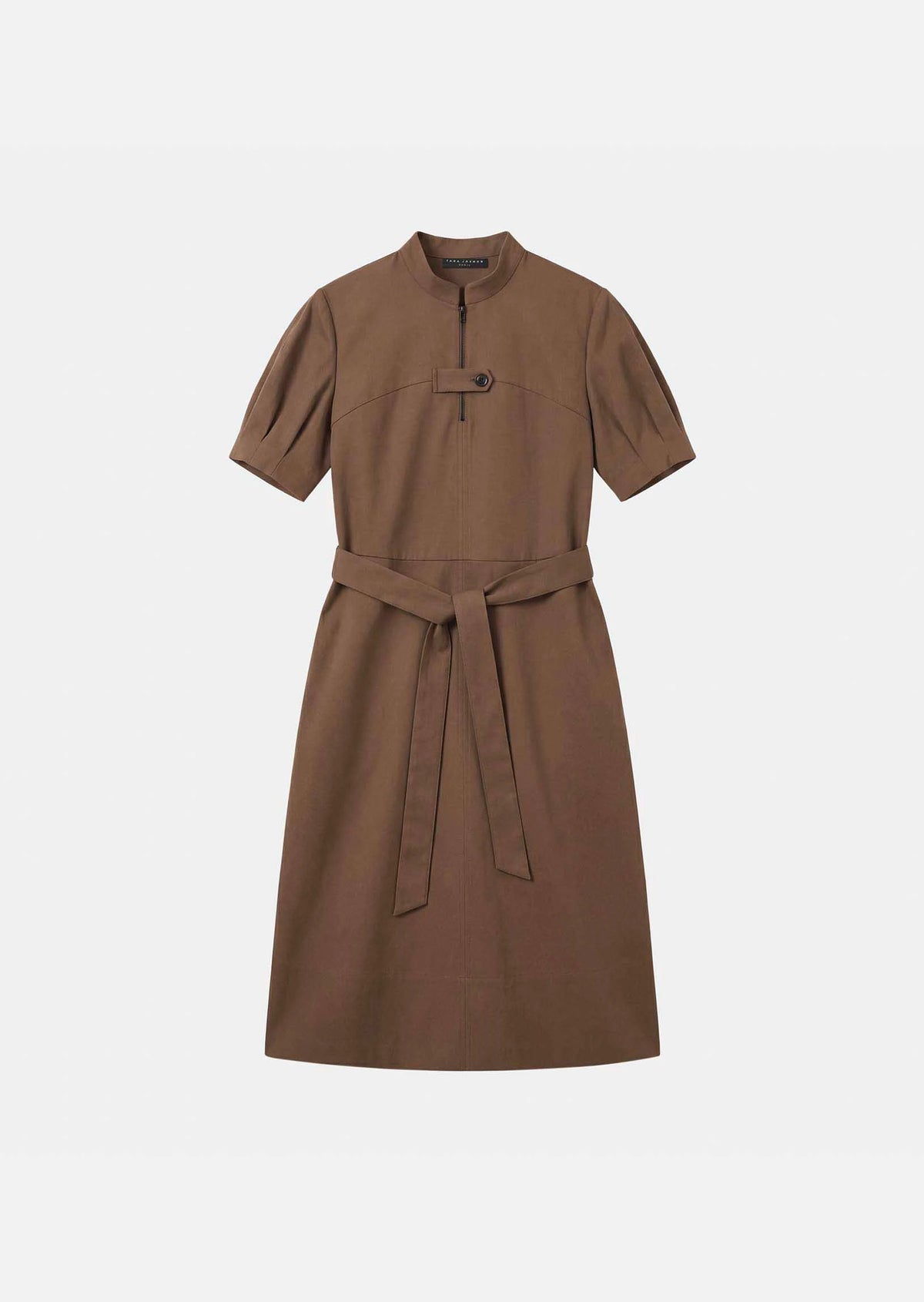 TAJ-RICK TAUPE SHORT SLEEVE DRESS