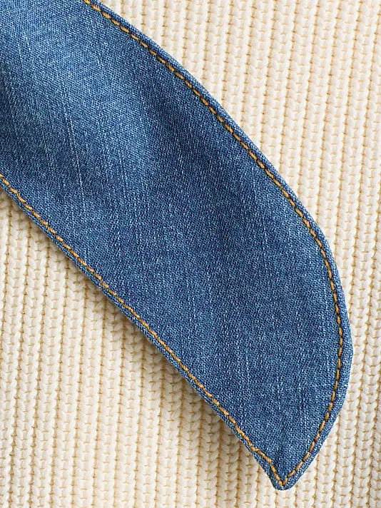 CQS-ZK12549152Z IVORY&DENIM POCKET CARDIGAN