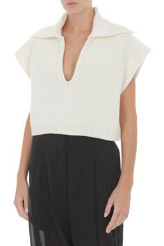PHY-A0910 WHITE KNIT SLEEVELESS TOP