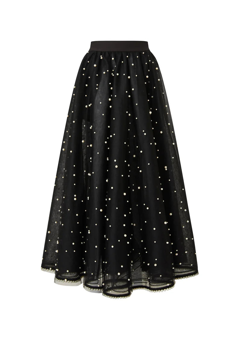 EDP-091103 BLACK PEARL TULLE SKIRT