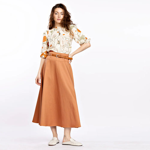 INO-M2-1567 ORANGE BELTED SKIRT