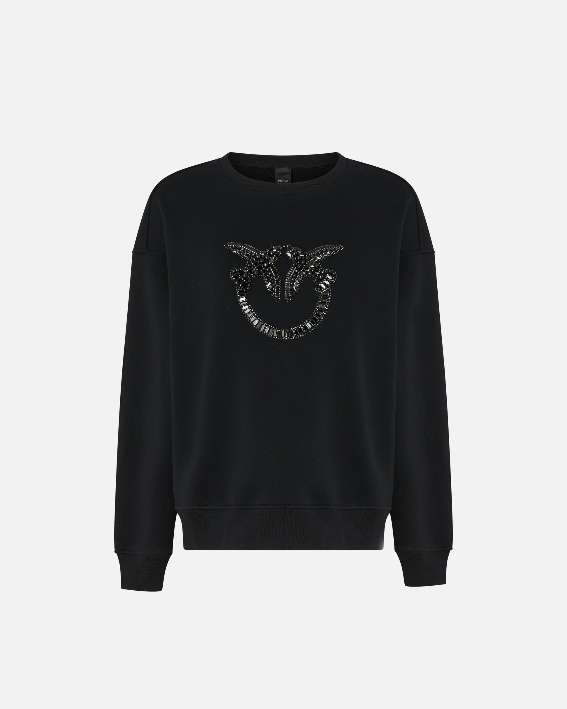 PKO-100534 NELLY BLACK JEWEL LOGO SWEATSHIRT