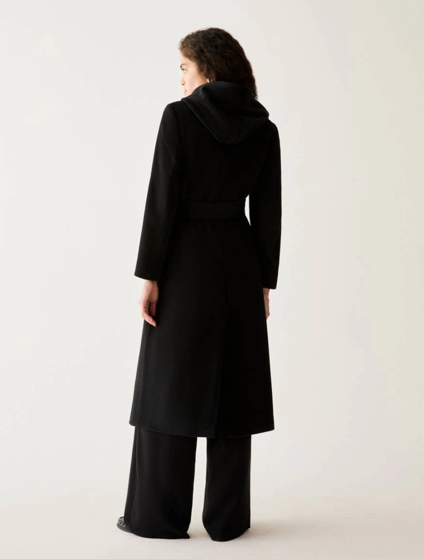 PNK-22101012 PBPBERMUDA BLACK TRENCH COAT