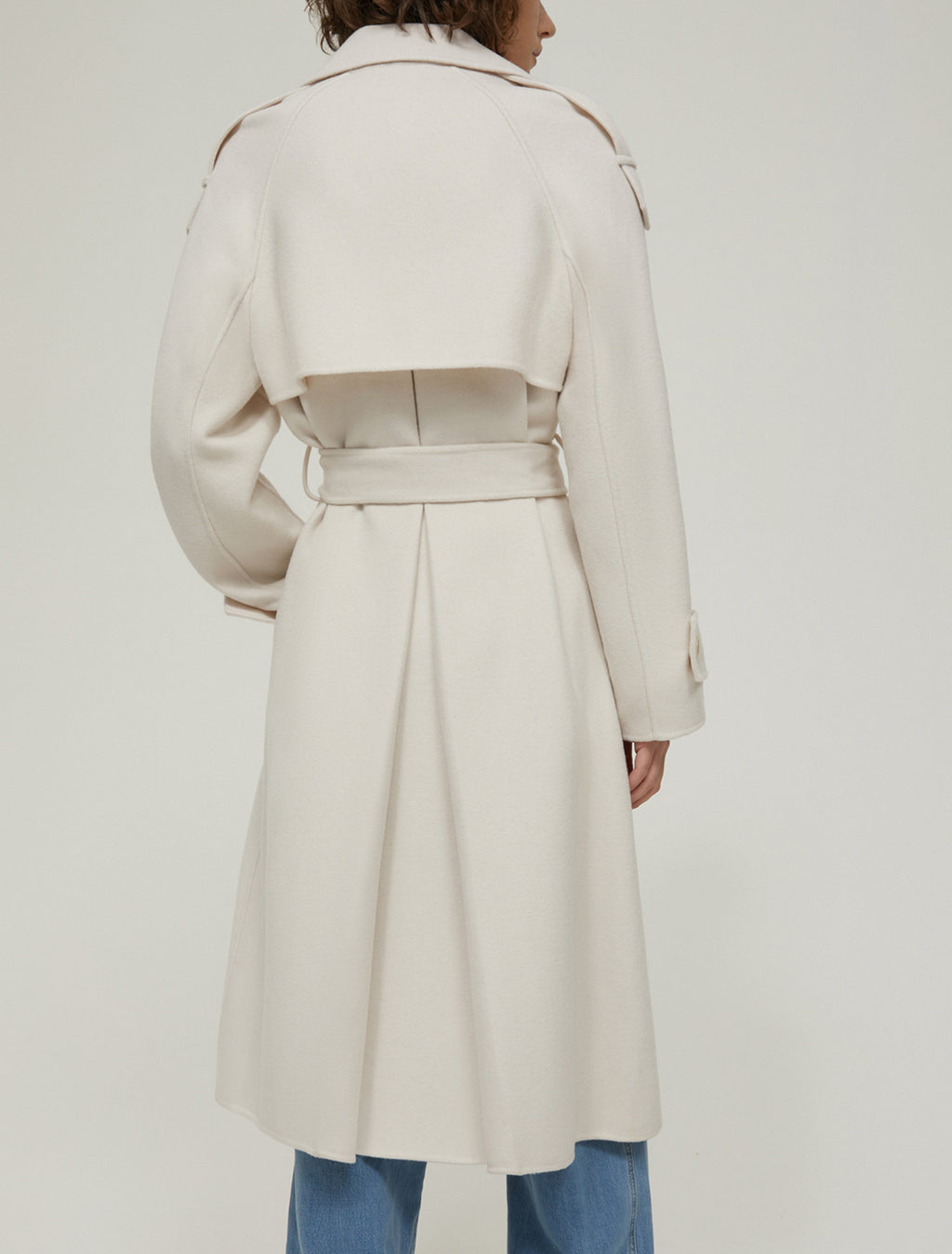 PNK-252101605 ZEN IVORY WOOL COAT