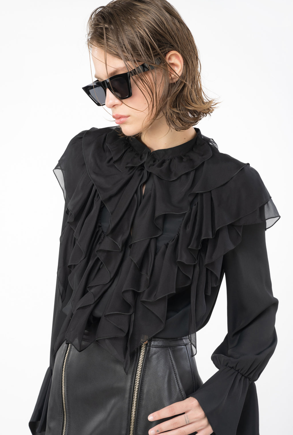 PKO-101762 RAGIO BLACK BLOUSE