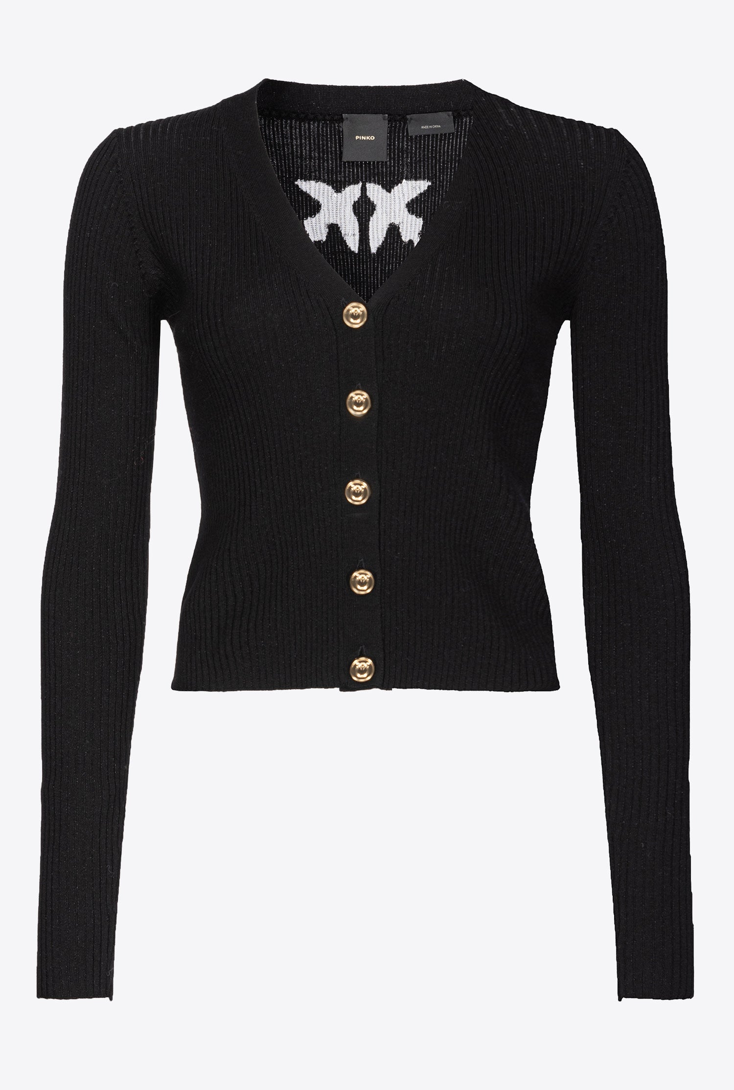 PINKO TILACINO BLACK CARDIGAN
