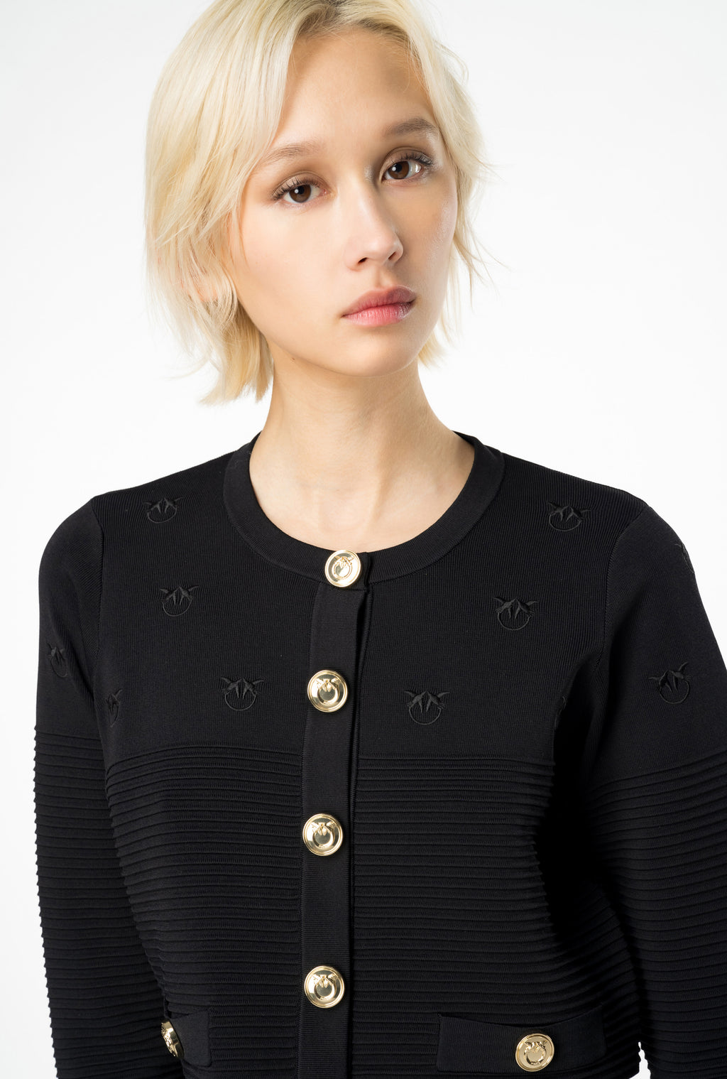 PKO-102881 CILIEGIO BLACK CARDIGAN