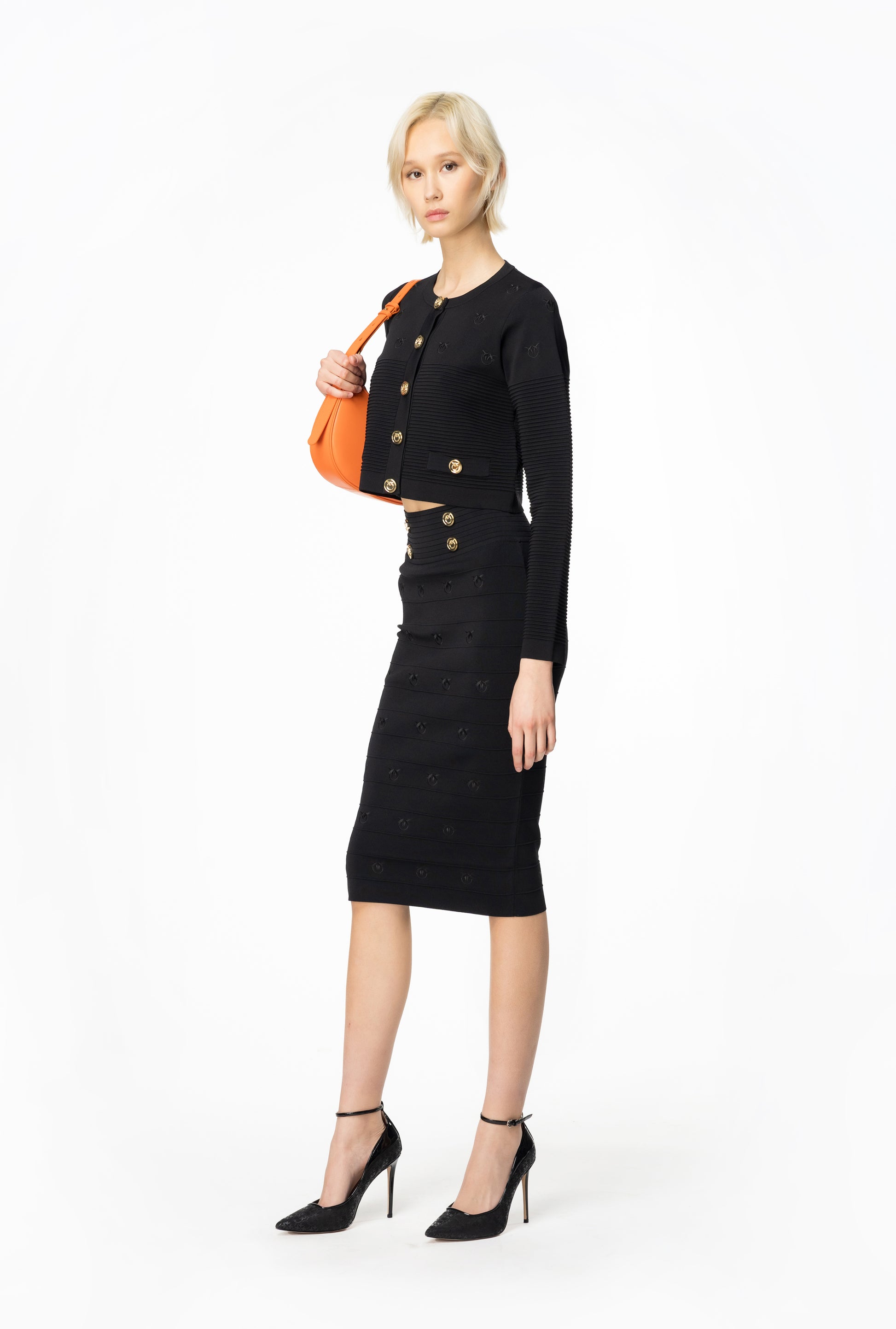 PKO-102881 CILIEGIO BLACK CARDIGAN