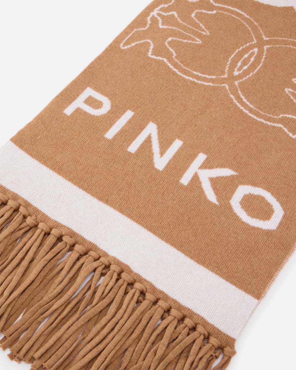 PKO-105992 SVEZIA CAMEL&WHITE LOGO SCARF