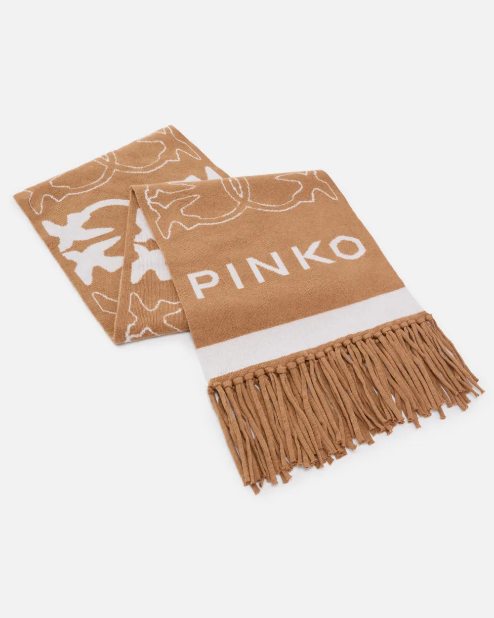 PKO-105992 SVEZIA CAMEL&WHITE LOGO SCARF