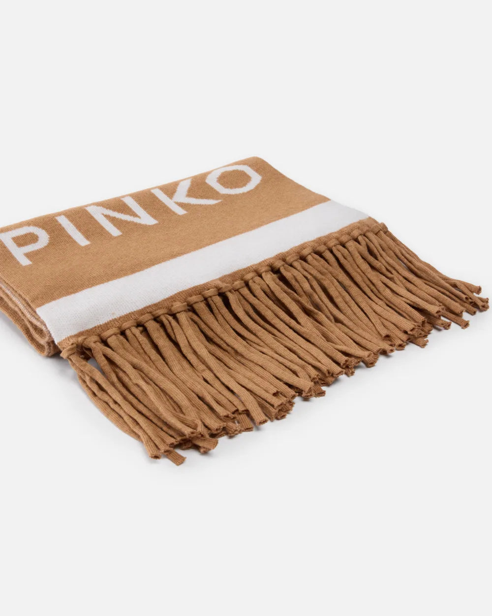 PKO-105992 SVEZIA CAMEL&WHITE LOGO SCARF