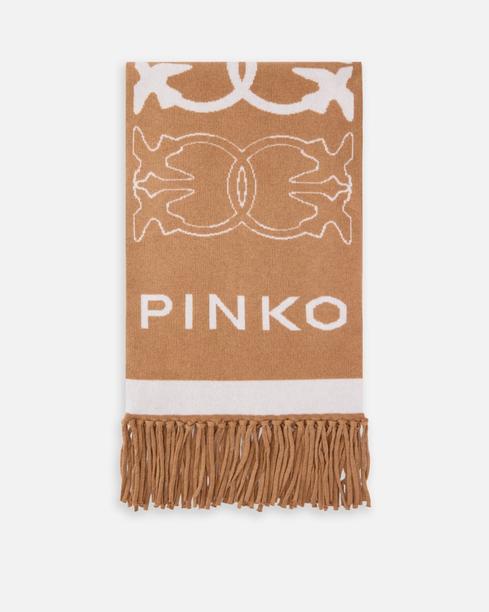 PKO-105992 SVEZIA CAMEL&WHITE LOGO SCARF