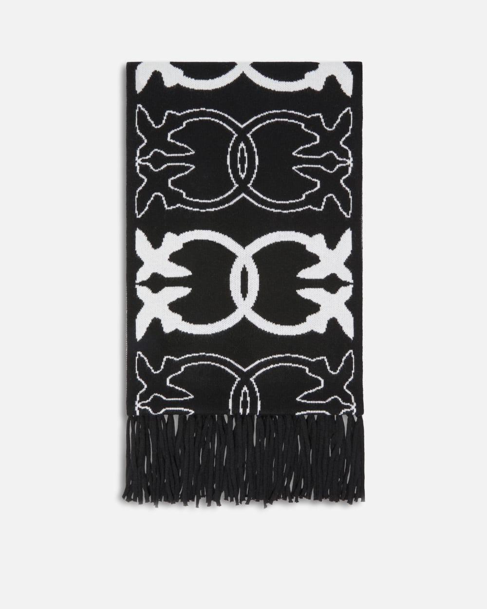 PKO-105992 SVEZIA BLACK&WHITE LOGO SCARF